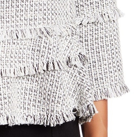 T Tahari | Antique Silver "Madeline" Woven Jacket - Picture 4 of 8